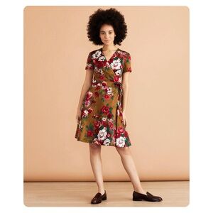 ★ Brooks Brothers Floral-Print Cotton Sateen Wrap Dress - Multicolored ★